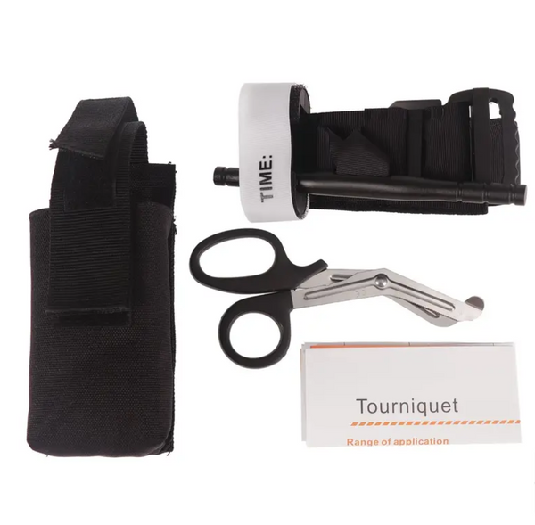 Trauma Kit: CAT Tactical Combat Tourniquet, Trauma Shears & Velcro Carry Case