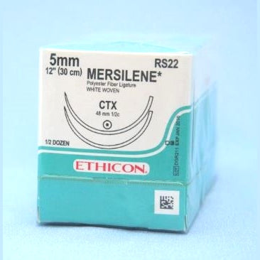 Ethicon Mersilene Polyester Fiber Suture. 6 Sutures/Box