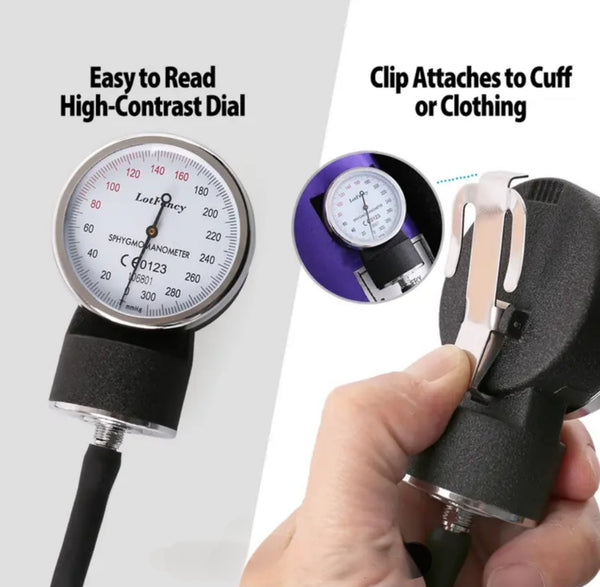 Purple Blood Pressure Cuff and matching Stethoscope.