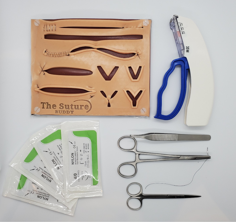 SimCoach Suture Practice Kit(48 Pcs), Suture Kit for Student Training Use  Only, Complete SutureTraining Tool Kit, Suture Pad for Education Use Only