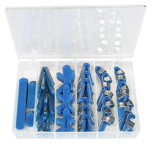 Finger splint kit,  assorted splints.  30PC